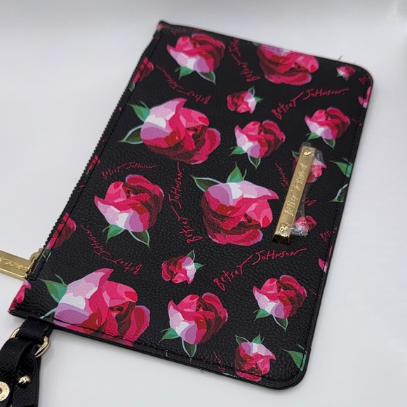 Betsey Johnson Handbags - Betsey Johnson Rose Floral Wristlet